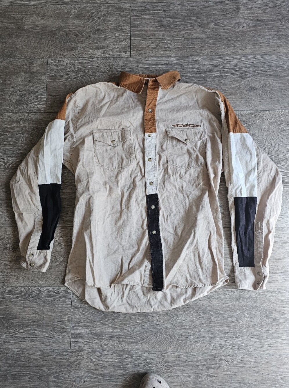 Wrangler Men's Colorblock Snap-Down Shirt, Vintage Rodeo